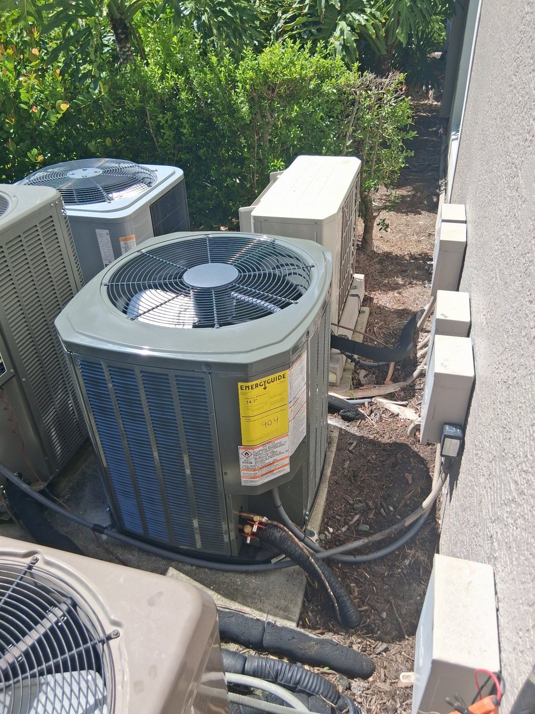 Installed outdoor condensers for air conditioning repair service in Fort Myers